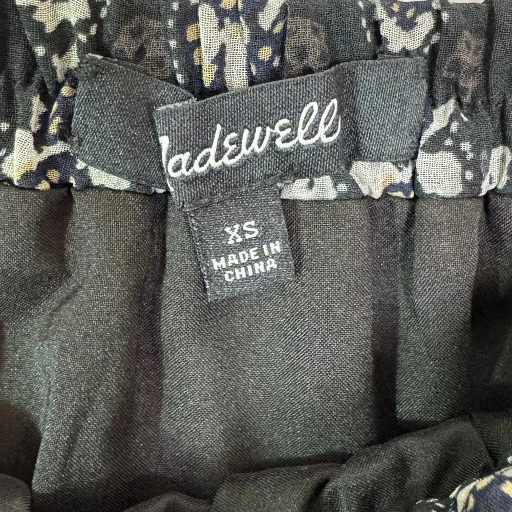 Madewell Artisan Floral Mini Skirt Black Print Size XS - Picture 5 of 10